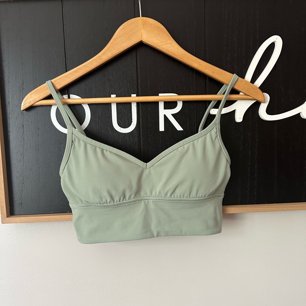 Lululemon Align Sweetheart Bra Light Support, A/B Cup Grey Eucalyptus